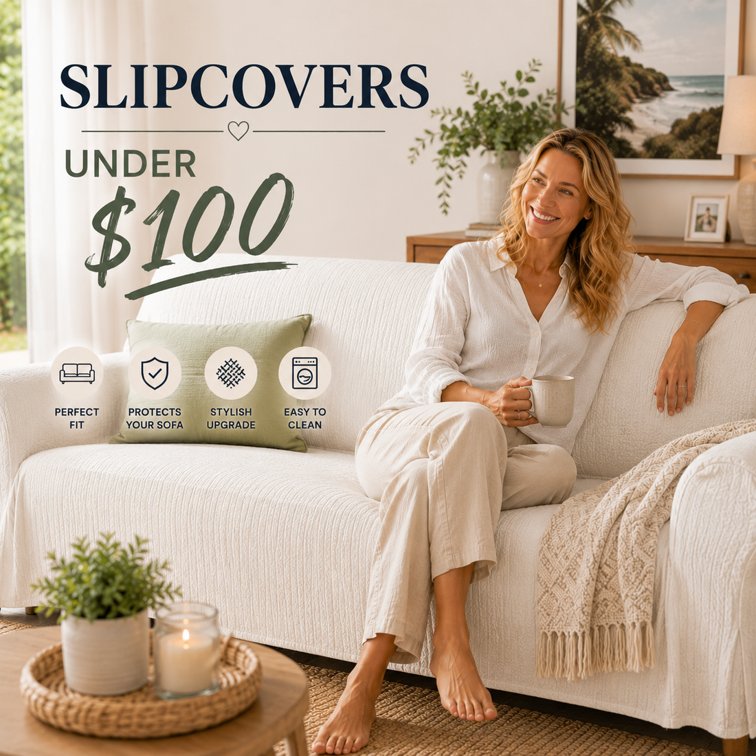 Stretch slipcover and couch cover fit guide for US sofas