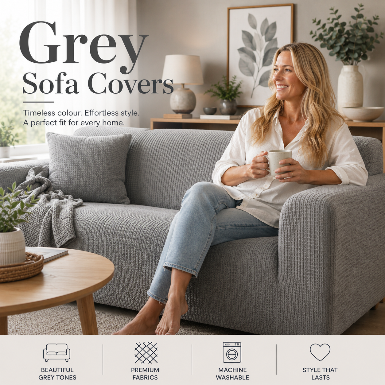 Sofa cover color and texture inspiration for a US living room