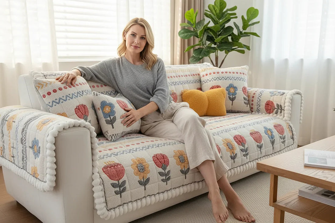 Sofa Decor Bellini Plush Velvet Sofa Pad styled for sofa cover styling and colour guide in Australian homes