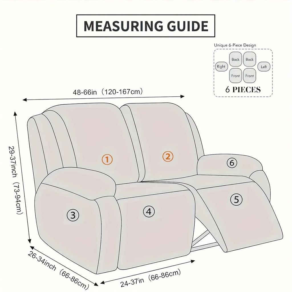 Decor Cedar Greyson Jacquard Recliner Cover recliner sofa cover in United States - lifestyle fit detail 4