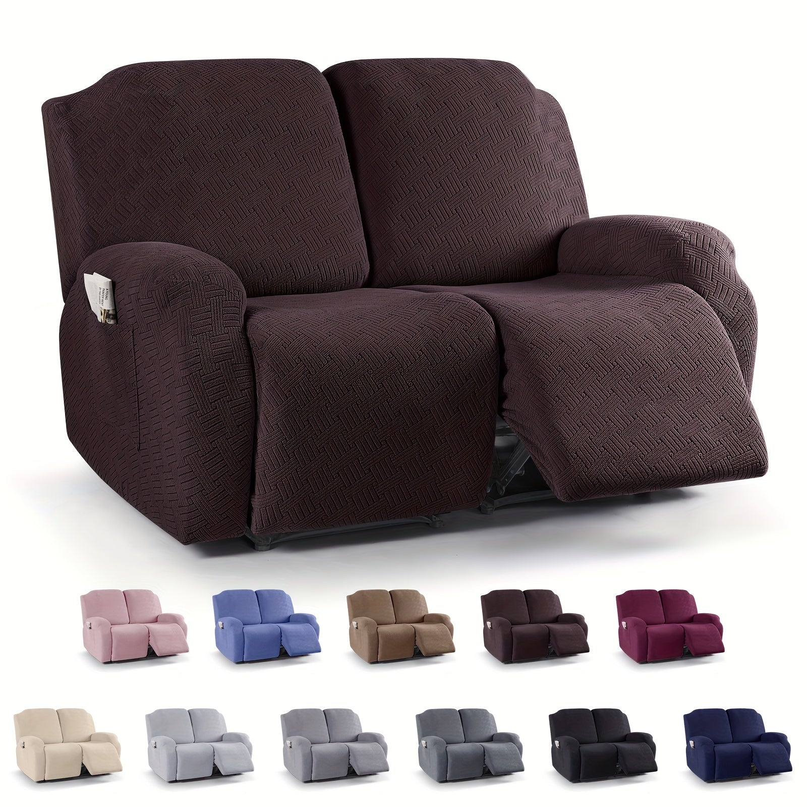Decor Cedar Greyson Jacquard Recliner Cover lifestyle product image for jacquard recliner cover in United States