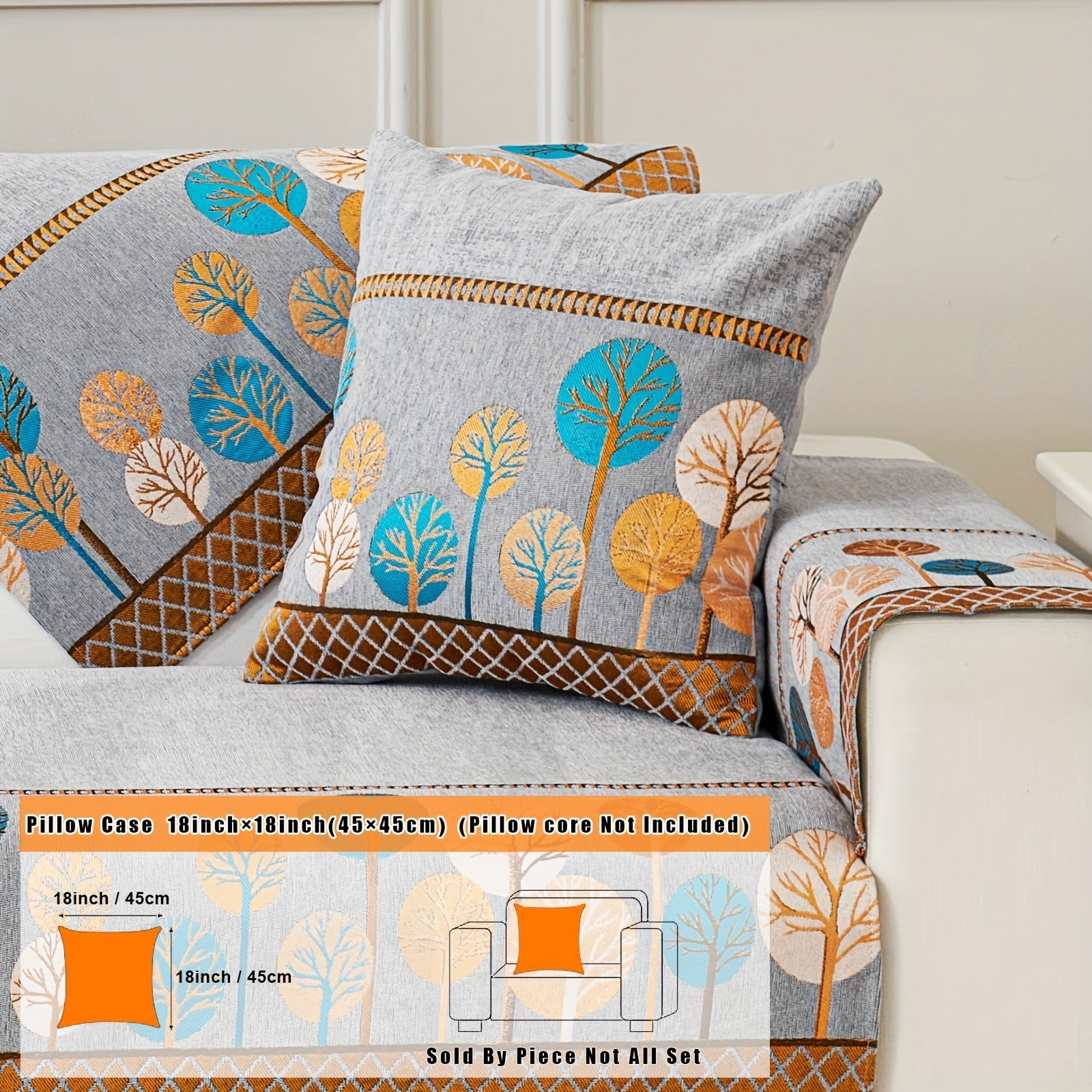 Decor Cedar Moonlit Jacquard Armchair Cover lifestyle product image for boho chair cover in United States