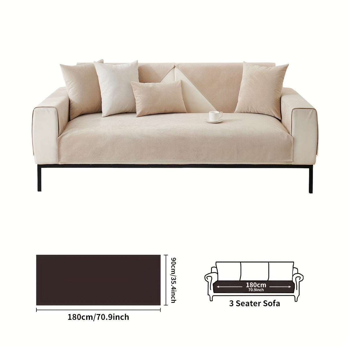 Decor Cedar Haven Pet Friendly Sofa Cover lifestyle product image for stretch sofa cover in United States