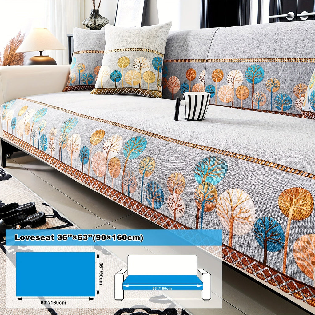 Decor Cedar Sienna Boho Plush Sofa Cover lifestyle product image for boho sofa cover in United States