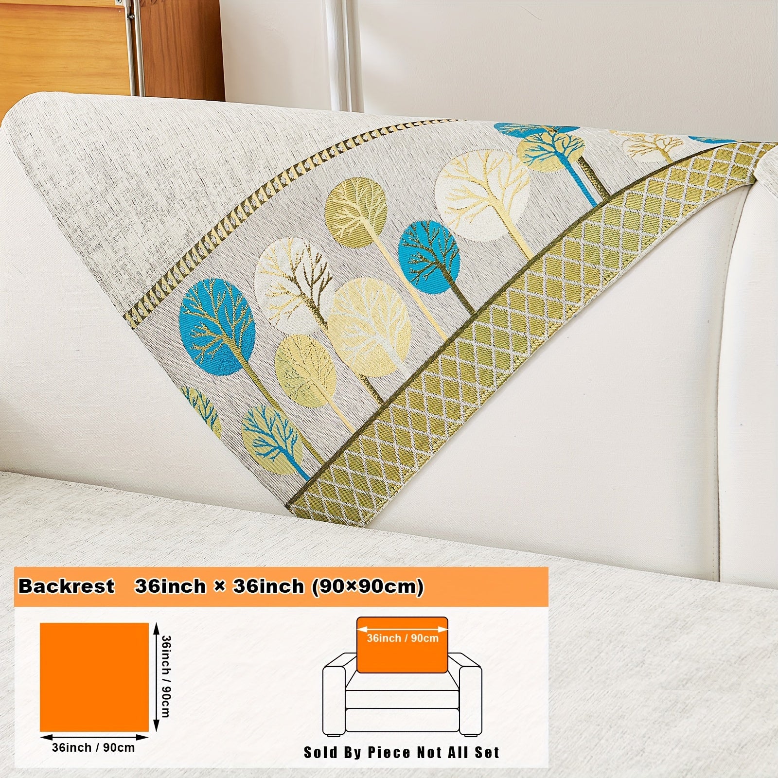 Decor Cedar Moonlit Jacquard Armchair Cover lifestyle product image for boho chair cover in United States