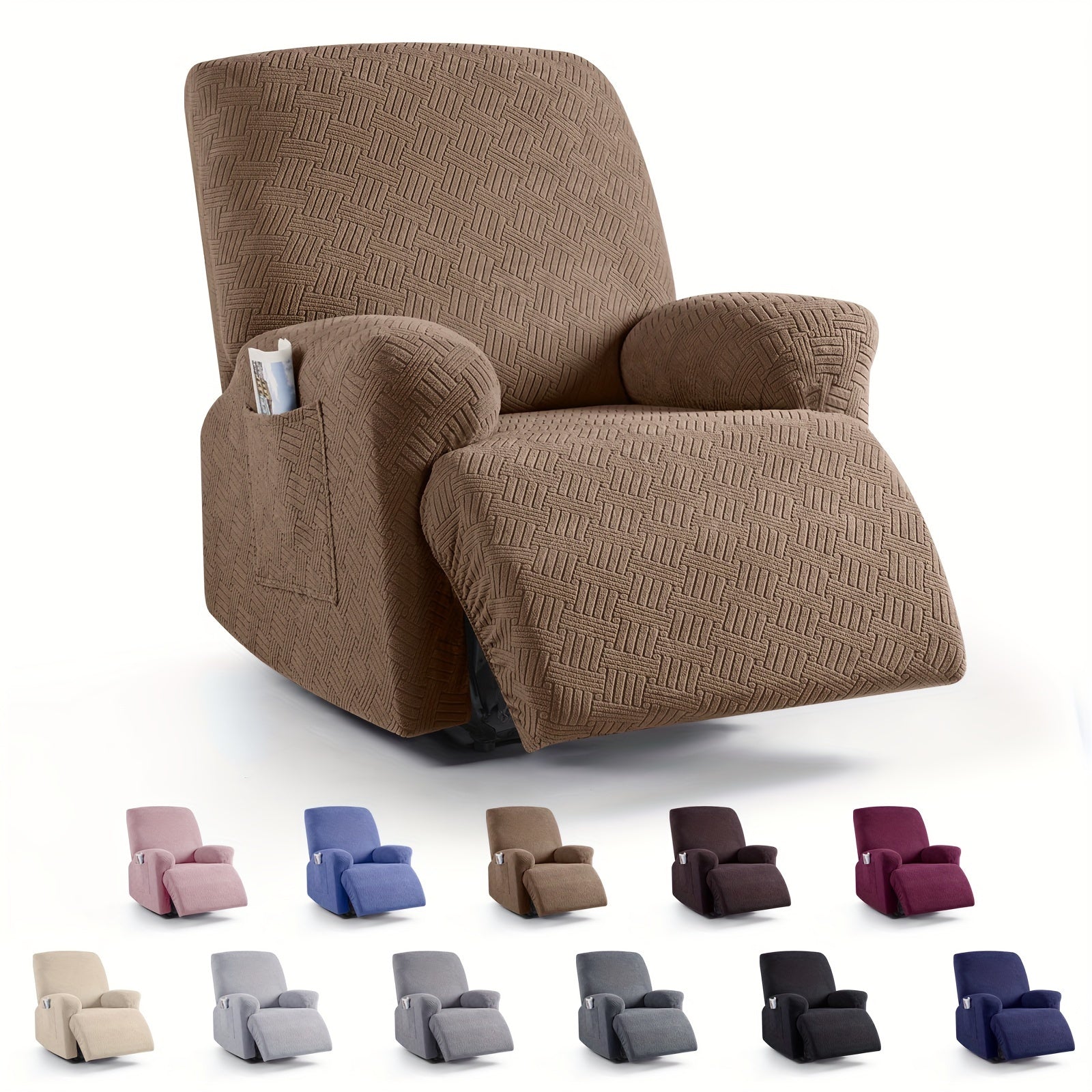 Decor Cedar Greyson Jacquard Recliner Cover lifestyle product image for jacquard recliner cover in United States