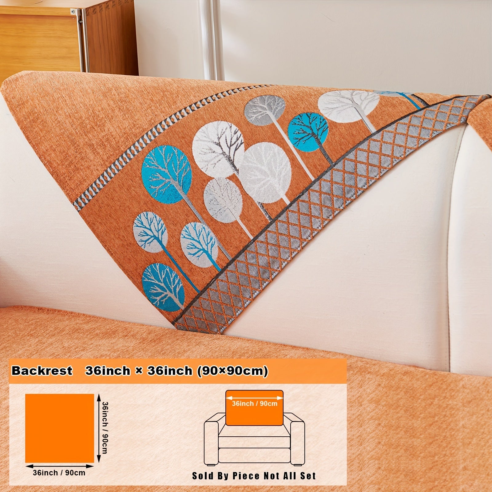 Decor Cedar Moonlit Jacquard Armchair Cover lifestyle product image for boho chair cover in United States