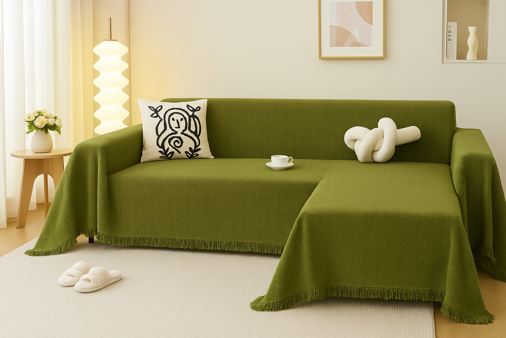 Decor Cedar Portsea Water Resistant Chenille Sofa Cover stretch sofa cover in United States - color and texture view 8