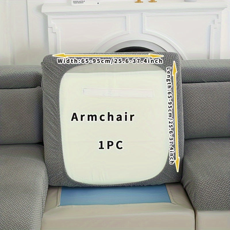 Decor Cedar Ashford Fleece Armchair Cover lifestyle product image for stretch chair cover in United States