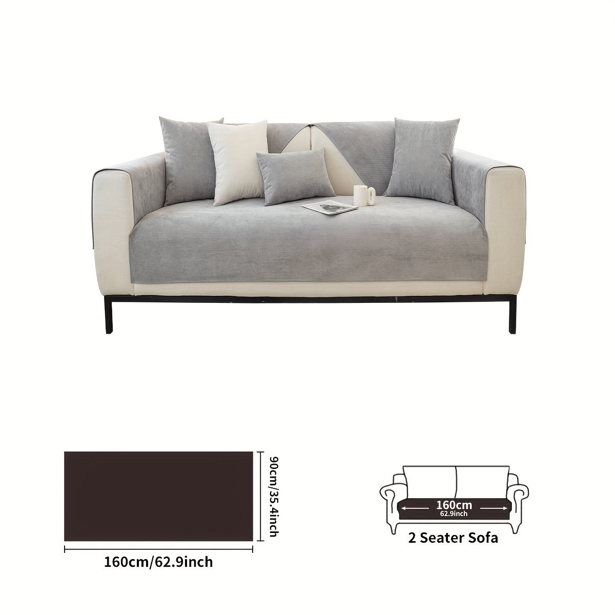 Decor Cedar Haven Pet Friendly Sofa Cover lifestyle product image for stretch sofa cover in United States