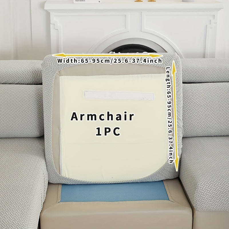 Decor Cedar Ashford Fleece Armchair Cover lifestyle product image for stretch chair cover in United States