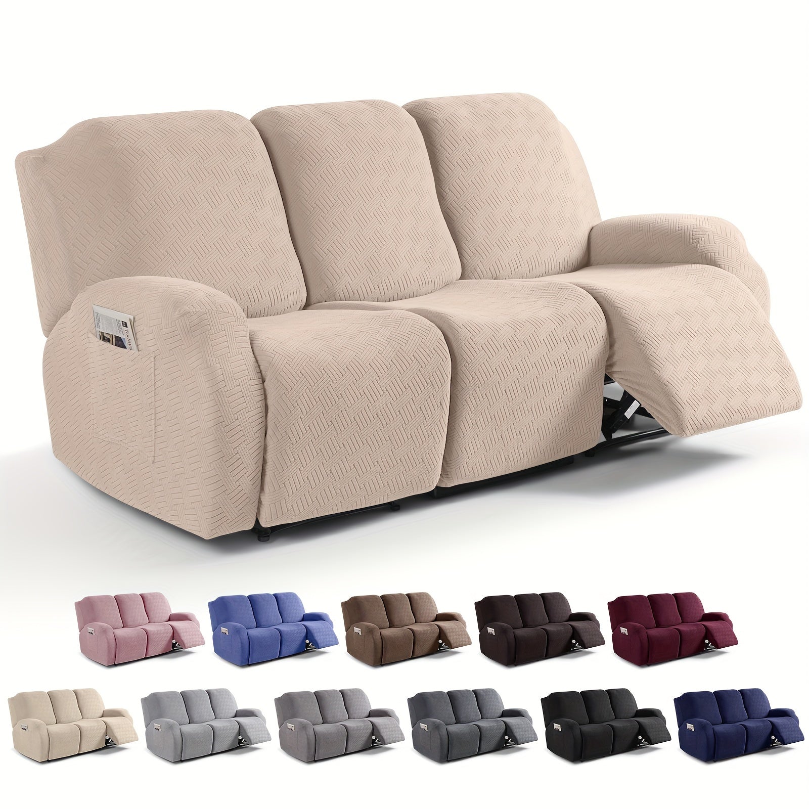 Decor Cedar Greyson Jacquard Recliner Cover lifestyle product image for jacquard recliner cover in United States