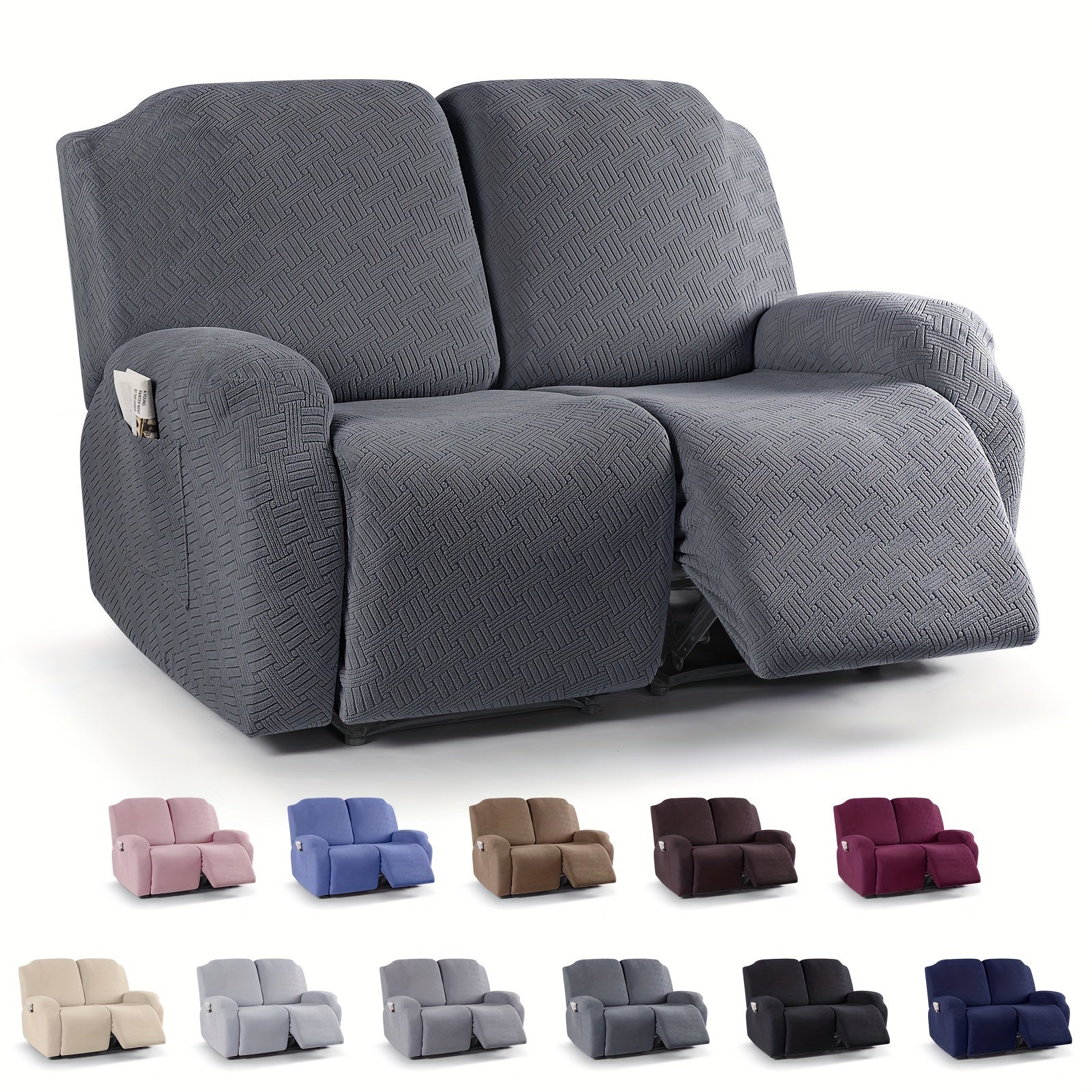 Decor Cedar Greyson Jacquard Recliner Cover lifestyle product image for jacquard recliner cover in United States
