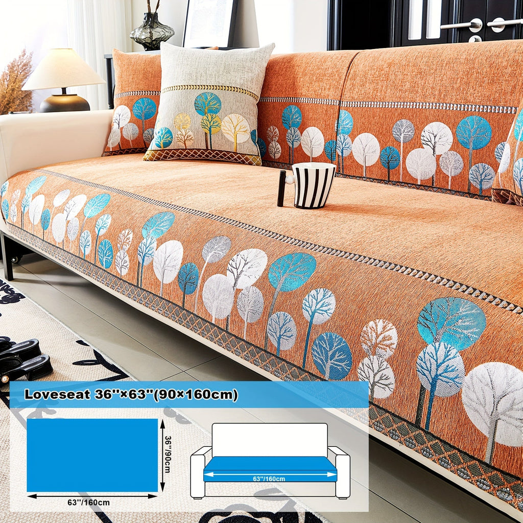 Decor Cedar Sienna Boho Plush Sofa Cover lifestyle product image for boho sofa cover in United States