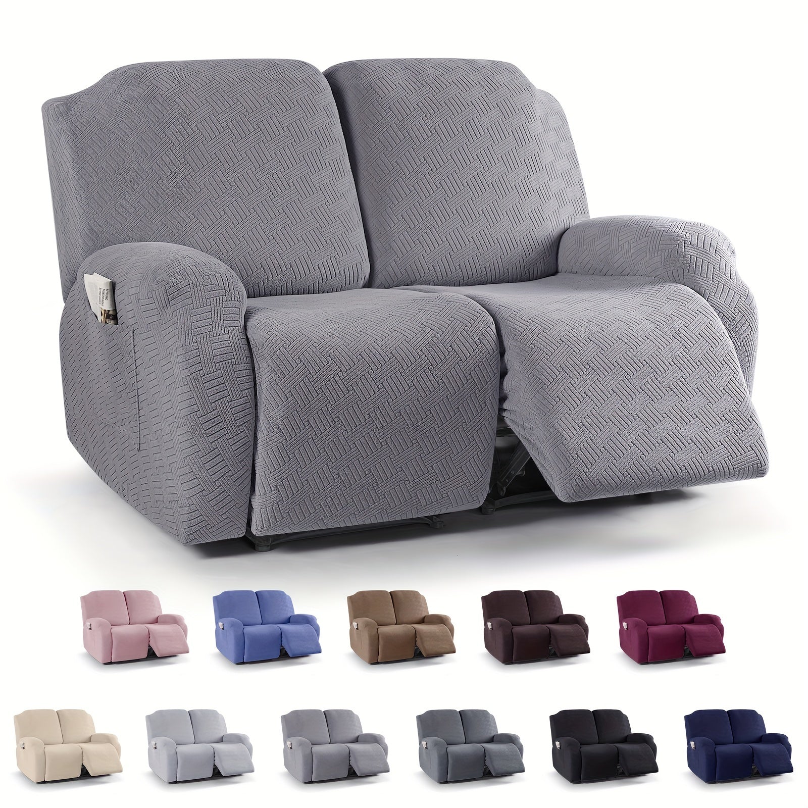 Decor Cedar Greyson Jacquard Recliner Cover lifestyle product image for jacquard recliner cover in United States