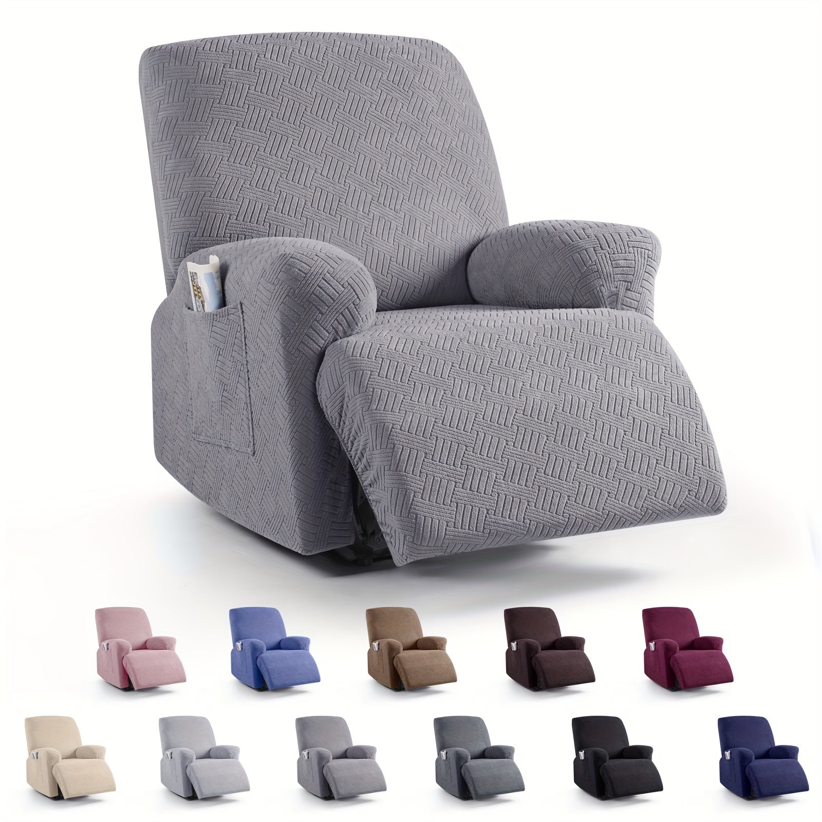 Decor Cedar Greyson Jacquard Recliner Cover lifestyle product image for jacquard recliner cover in United States