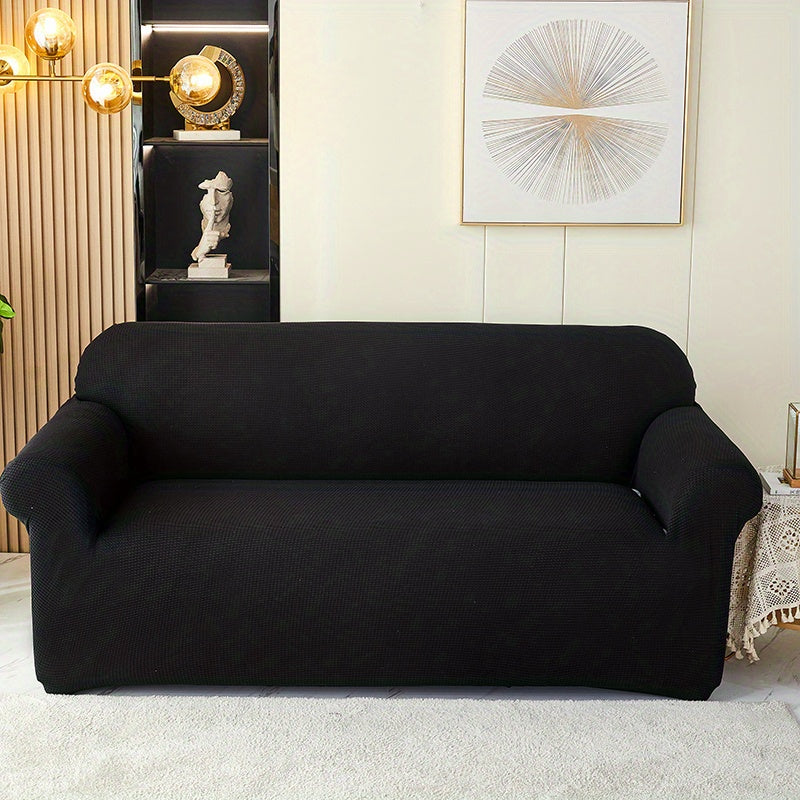 Decor Cedar Calma Plush All Season Sofa Cover lifestyle product image for stretch sofa cover in United States