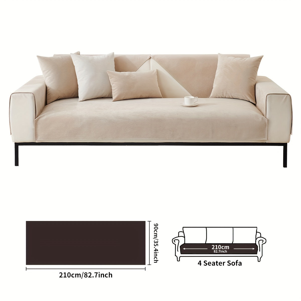 Decor Cedar Haven Pet Friendly Sofa Cover lifestyle product image for stretch sofa cover in United States