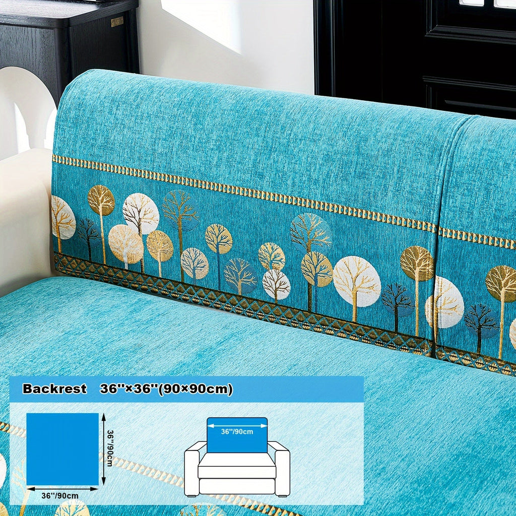 Decor Cedar Sienna Boho Plush Sofa Cover lifestyle product image for boho sofa cover in United States