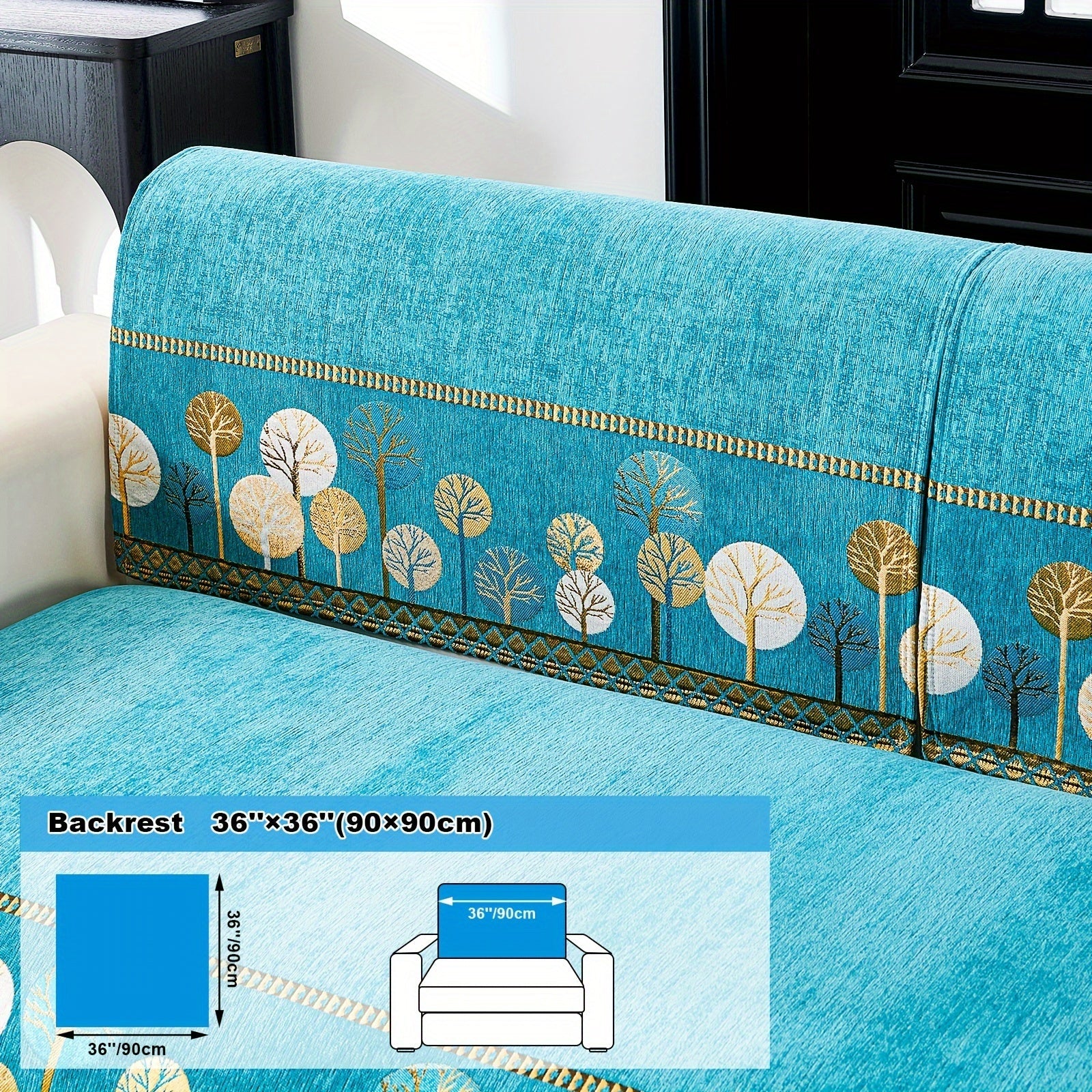 Decor Cedar Sienna Boho Plush Sofa Cover lifestyle product image for boho sofa cover in United States