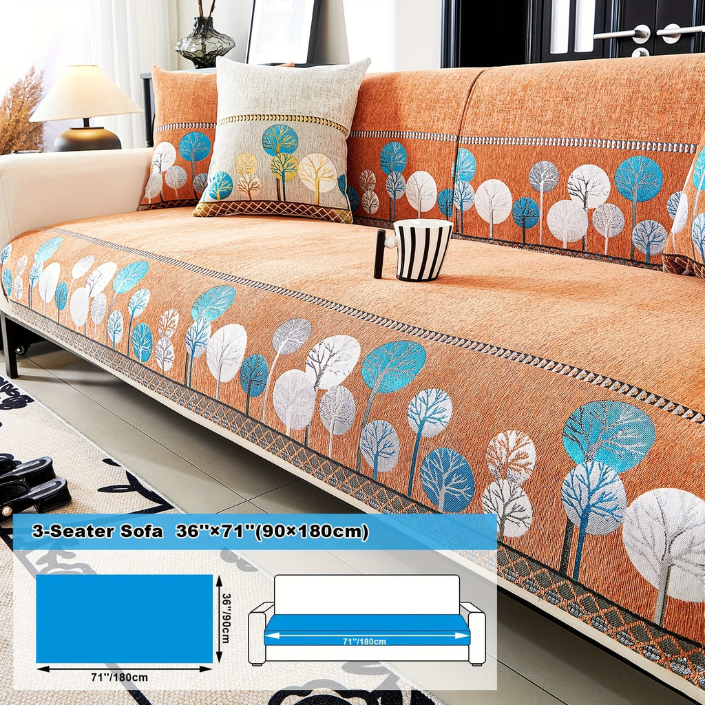 Decor Cedar Sienna Boho Plush Sofa Cover lifestyle product image for boho sofa cover in United States