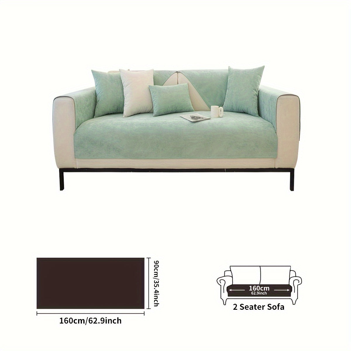 Decor Cedar Haven Pet Friendly Sofa Cover lifestyle product image for stretch sofa cover in United States