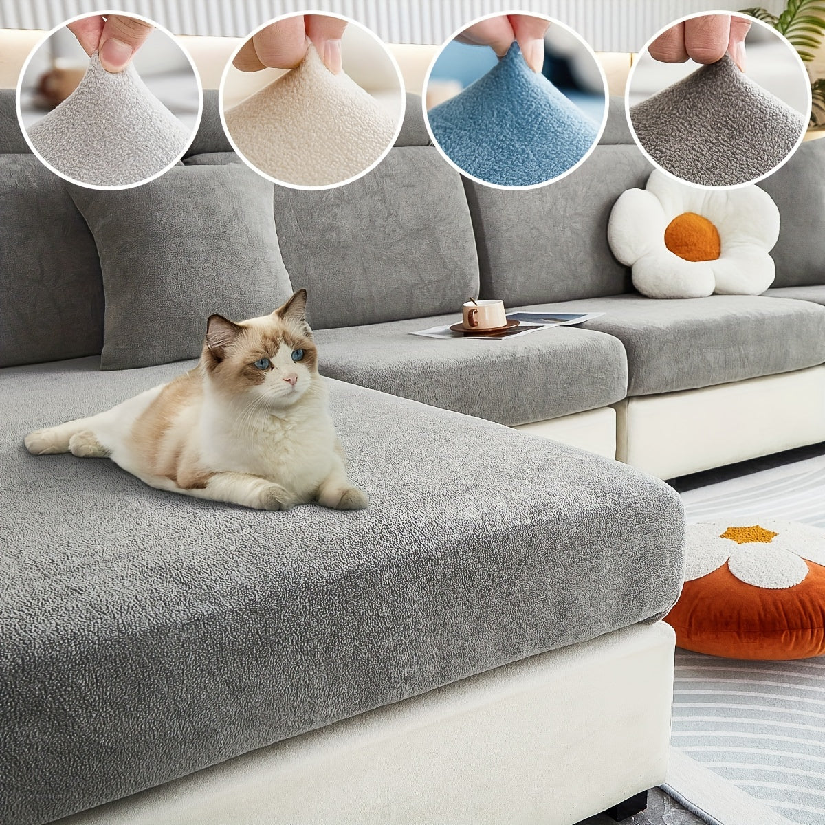 Decor Cedar Orana Non Slip Pet Sofa Cover stretch sofa cover in United States - color and texture view 2 - 2Seater size