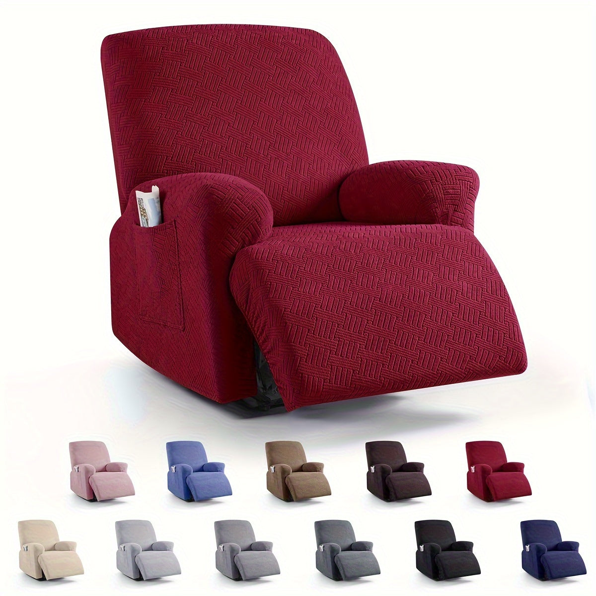 Decor Cedar Greyson Jacquard Recliner Cover lifestyle product image for jacquard recliner cover in United States