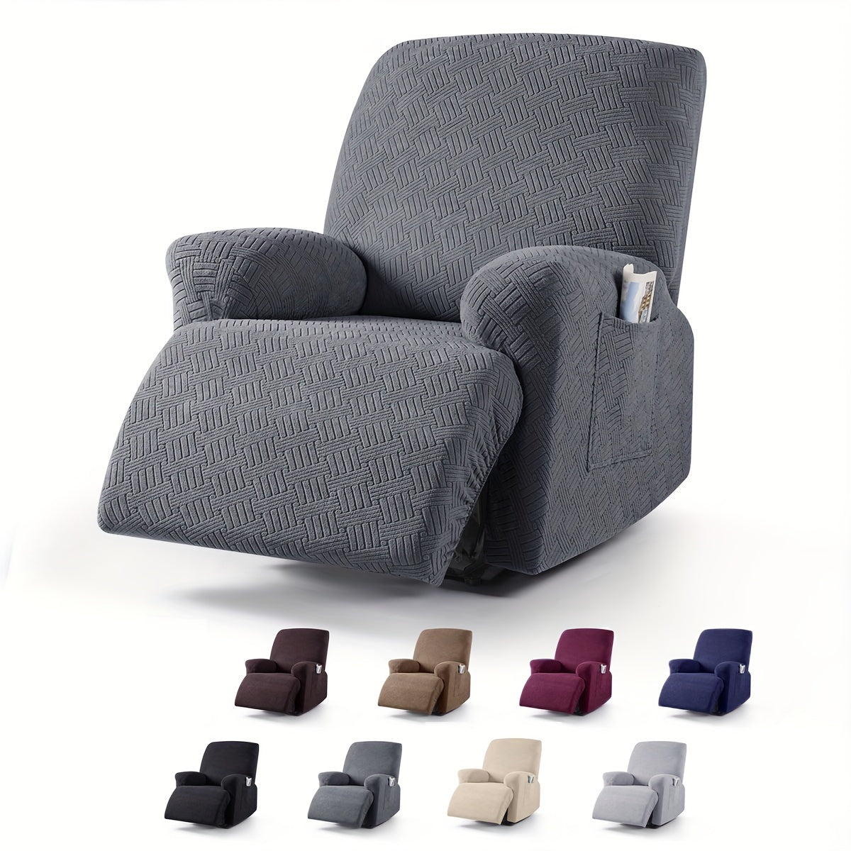 Decor Cedar Greyson Jacquard Recliner Cover recliner sofa cover in United States - featured product image