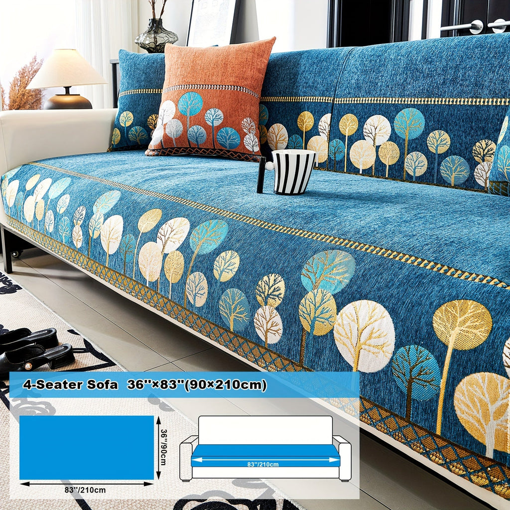 Decor Cedar Sienna Boho Plush Sofa Cover lifestyle product image for boho sofa cover in United States