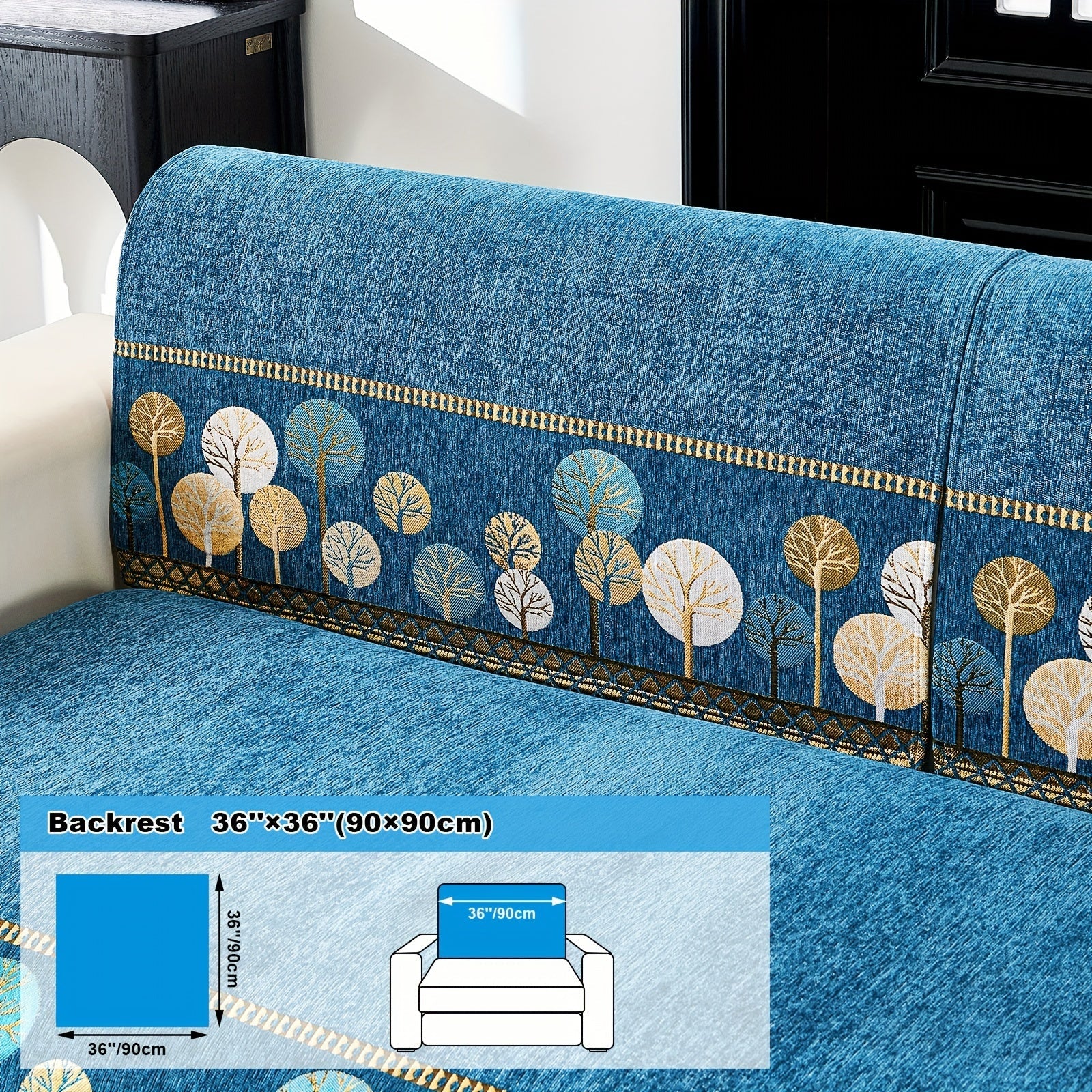 Decor Cedar Sienna Boho Plush Sofa Cover lifestyle product image for boho sofa cover in United States