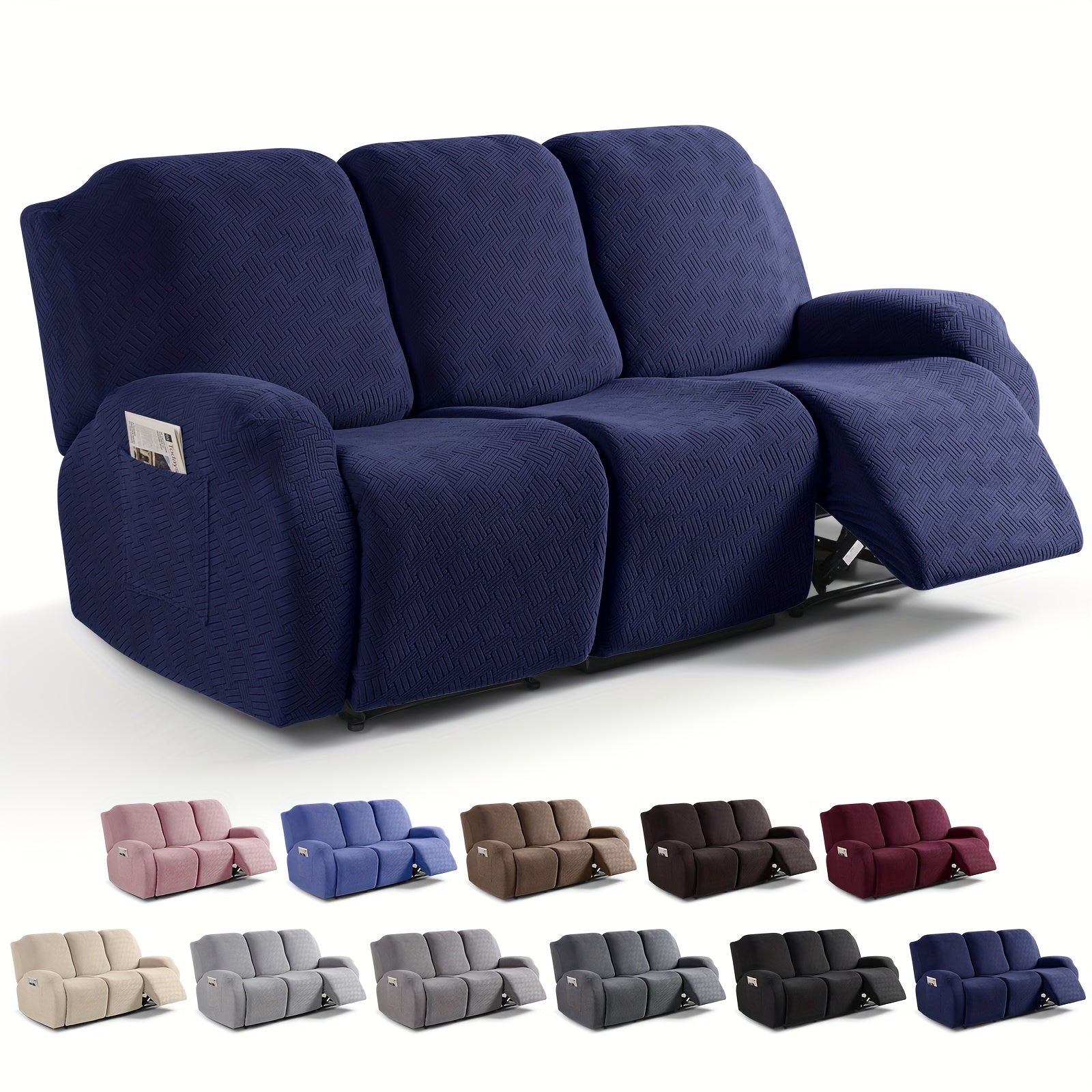 Decor Cedar Greyson Jacquard Recliner Cover lifestyle product image for jacquard recliner cover in United States