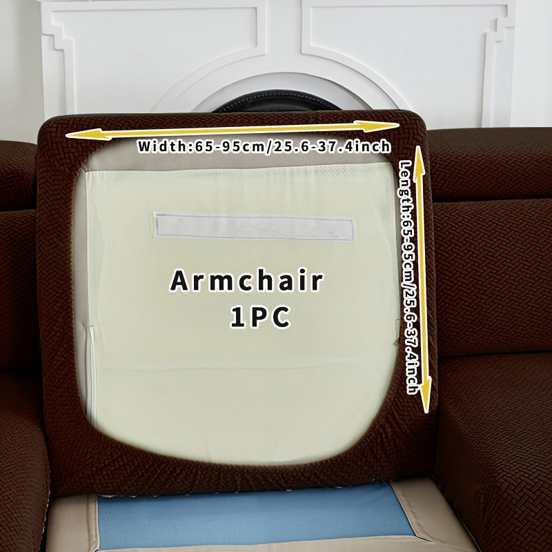 Decor Cedar Ashford Fleece Armchair Cover lifestyle product image for stretch chair cover in United States