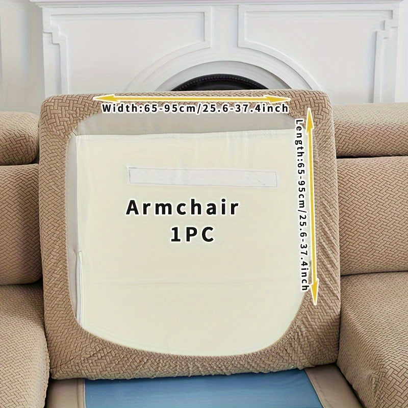 Decor Cedar Ashford Fleece Armchair Cover lifestyle product image for stretch chair cover in United States