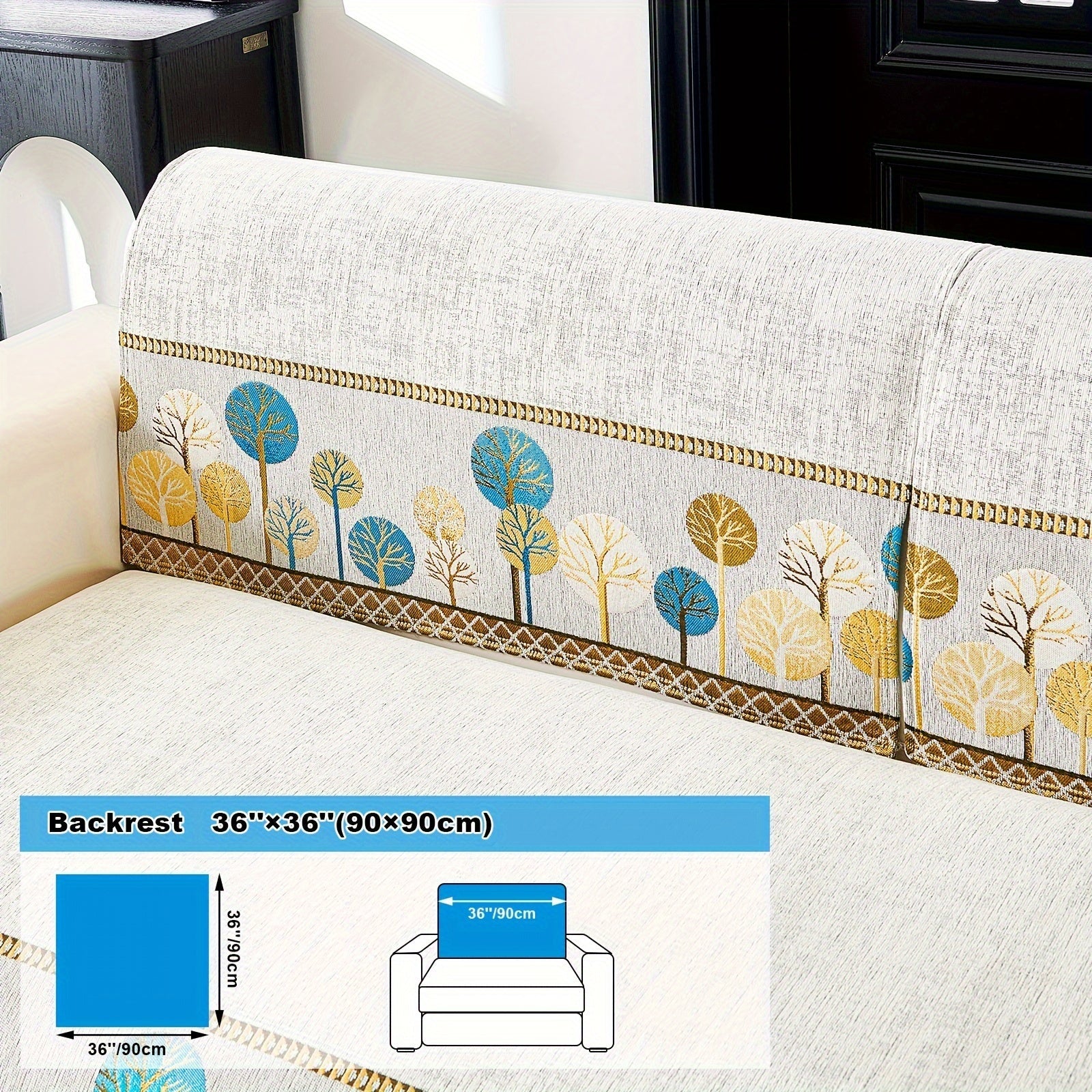 Decor Cedar Sienna Boho Plush Sofa Cover lifestyle product image for boho sofa cover in United States