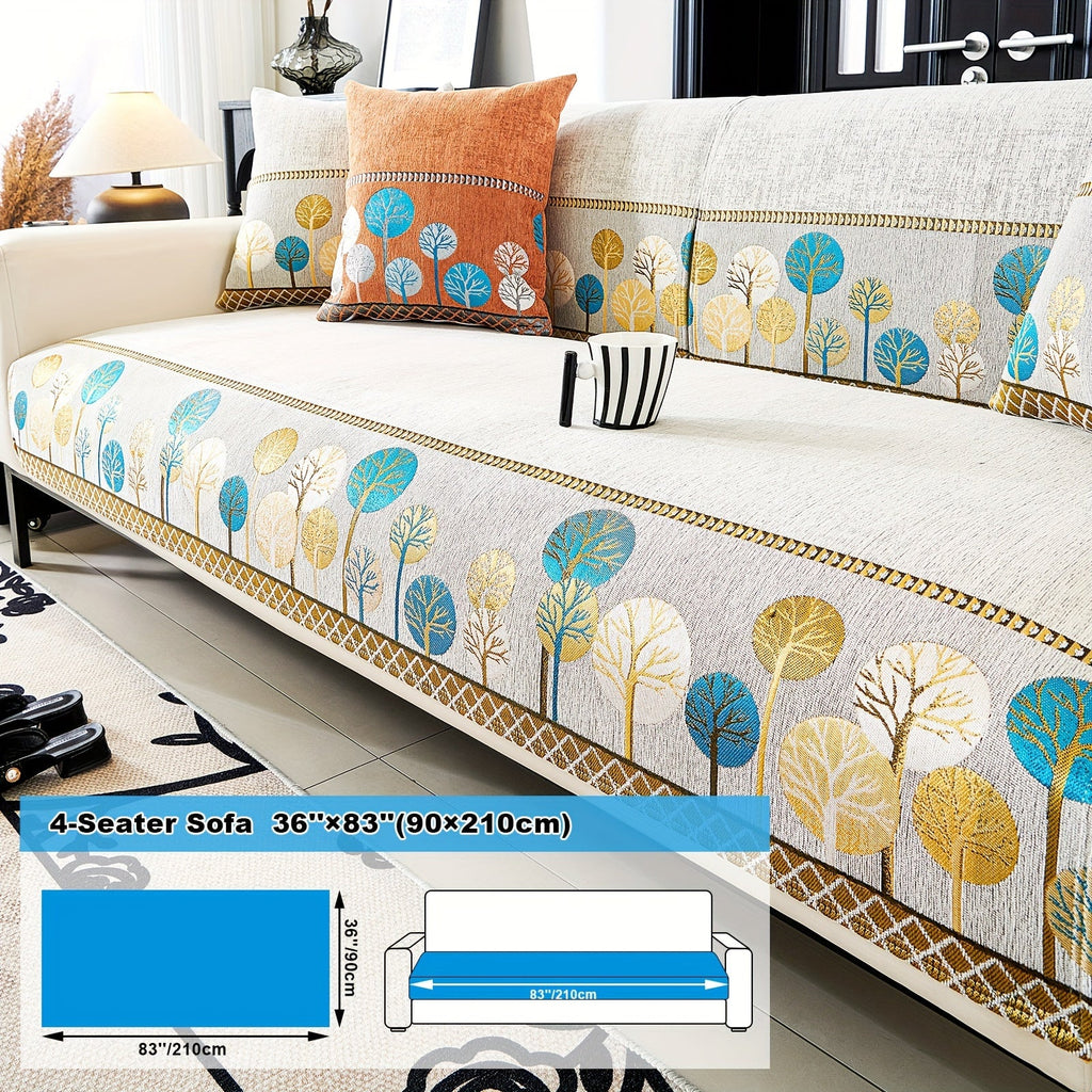 Decor Cedar Sienna Boho Plush Sofa Cover lifestyle product image for boho sofa cover in United States