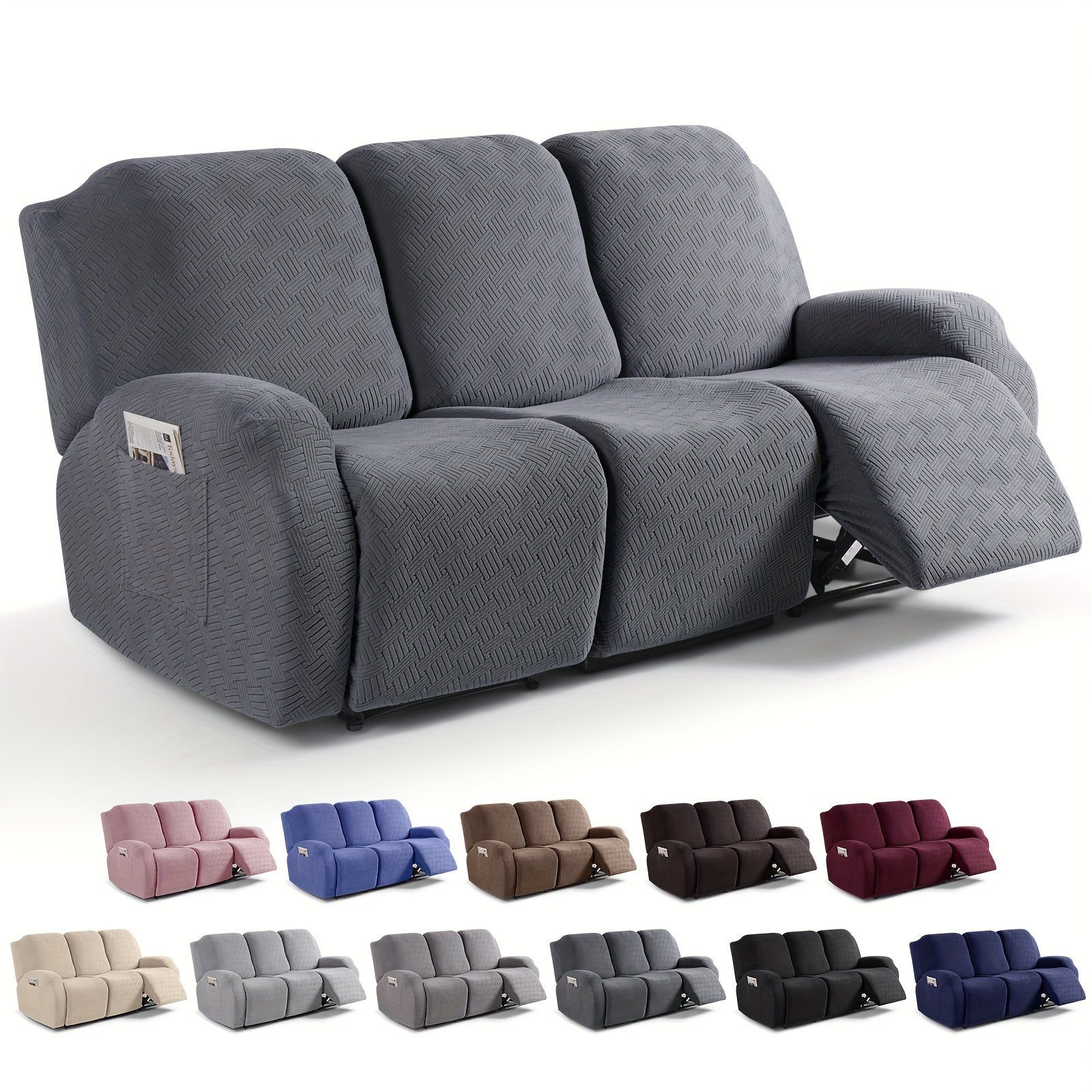 Decor Cedar Greyson Jacquard Recliner Cover lifestyle product image for jacquard recliner cover in United States