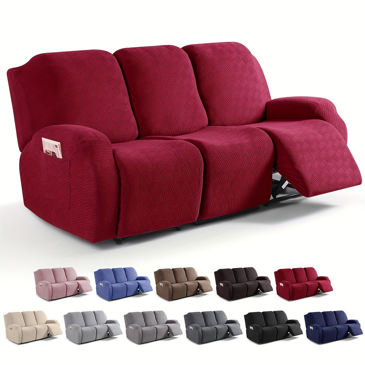 Decor Cedar Greyson Jacquard Recliner Cover lifestyle product image for jacquard recliner cover in United States