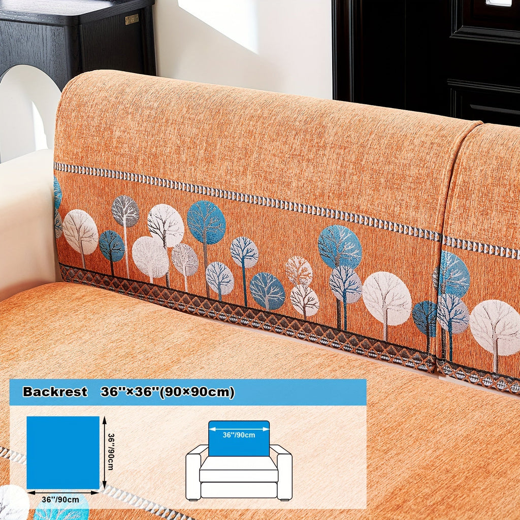Decor Cedar Sienna Boho Plush Sofa Cover lifestyle product image for boho sofa cover in United States
