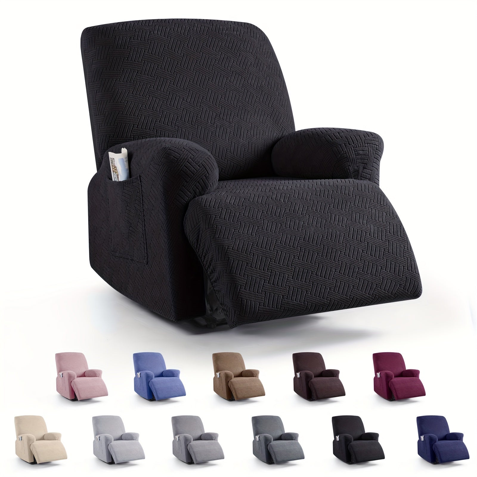 Decor Cedar Greyson Jacquard Recliner Cover lifestyle product image for jacquard recliner cover in United States
