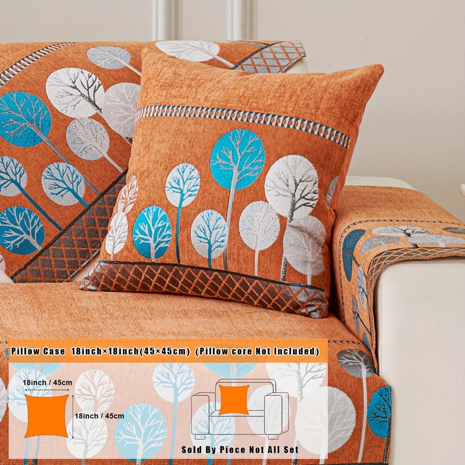 Decor Cedar Moonlit Jacquard Armchair Cover lifestyle product image for boho chair cover in United States