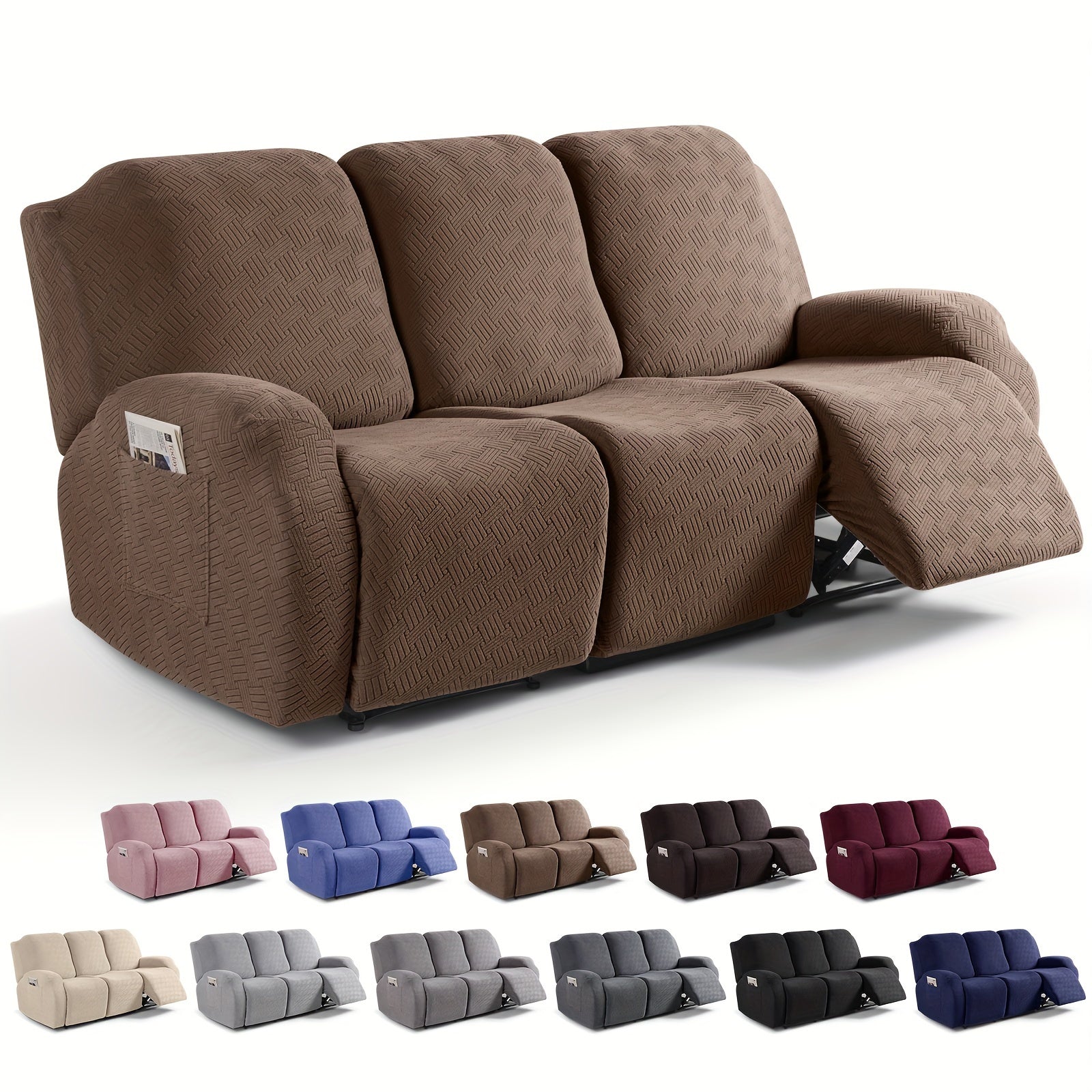 Decor Cedar Greyson Jacquard Recliner Cover lifestyle product image for jacquard recliner cover in United States