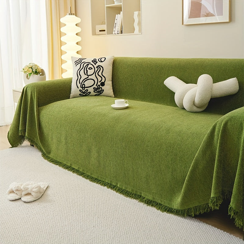 Decor Cedar Portsea Water Resistant Chenille Sofa Cover stretch sofa cover in United States - color and texture view 7