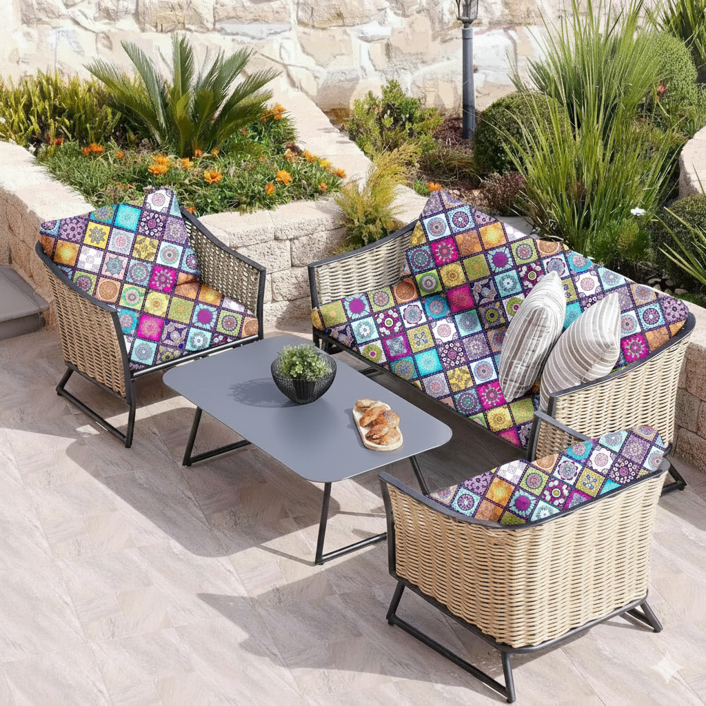 Decor Cedar Palm Cove Outdoor Cushion Covers detail product image for weather resistant sofa cushion cover in United States - COLOR1 / PLUS S