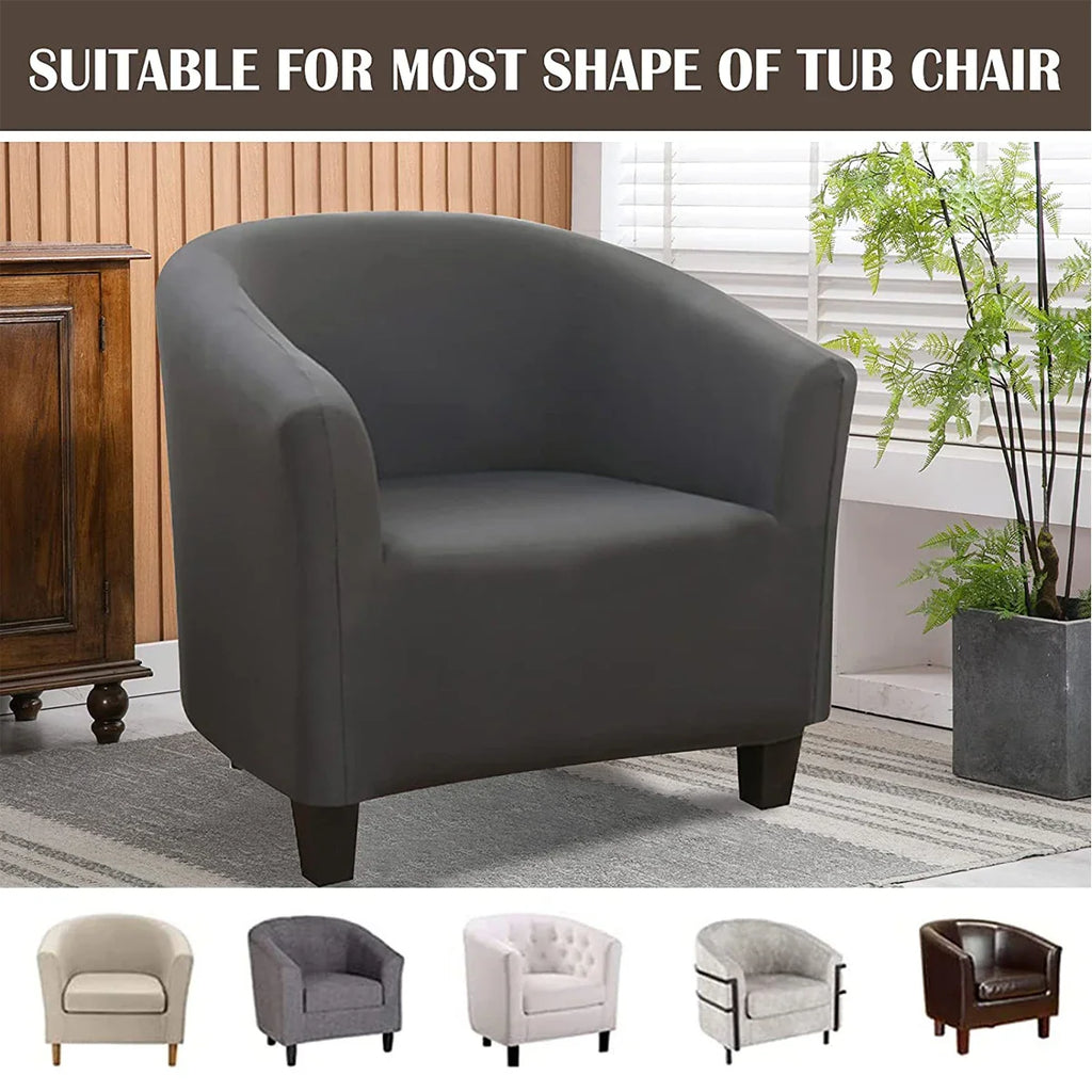 Decor Cedar Monaco Stretch Club Chair Slipcover lifestyle product image for stretch chair cover in United States