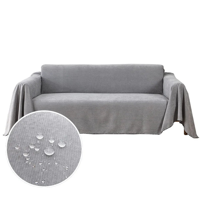 Decor Cedar Slate Water Resistant Sofa Blanket Cover lifestyle product image for water resistant sofa throw cover in United States