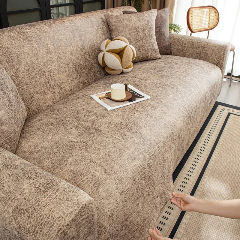 Decor Cedar Aria Water Resistant Stretch Sofa Cover stretch sofa cover in United States - color and texture view 3