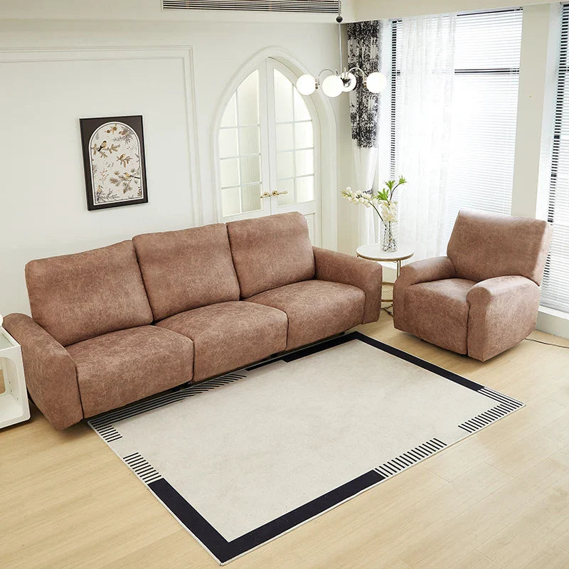 Decor Cedar Nero Water Resistant Recliner Sofa Cover lifestyle product image for water resistant recliner cover in United States - 7 color, 2 size