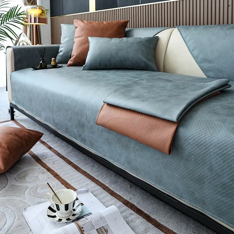 Decor Cedar Talia Tech Fabric Sofa Cover lifestyle product image for stretch sofa cover in United States - A4 / 110x160cm 1pc