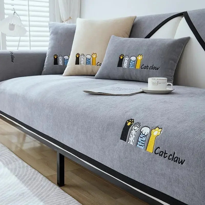 Decor Cedar Como Water Resistant Chenille Cushion Cover lifestyle product image for water resistant sofa cushion cover in United States - D / 90x160cm
